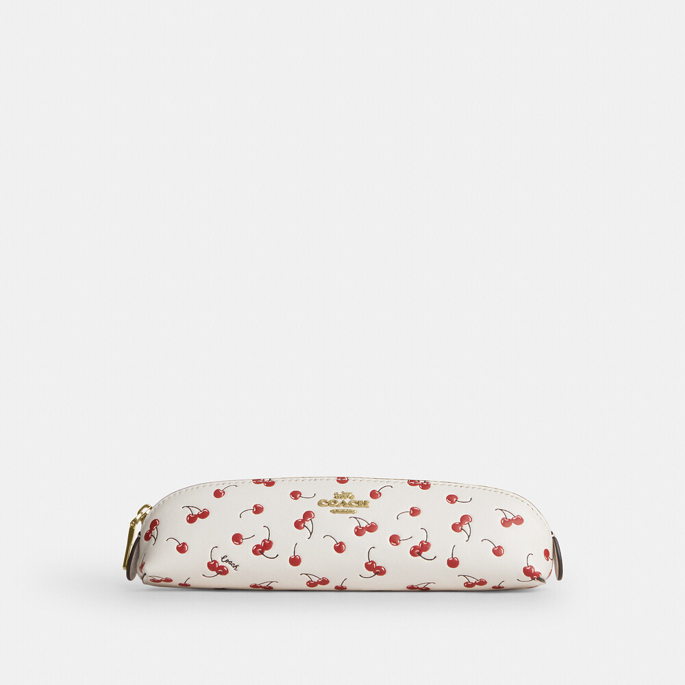 Coach Outlet Pencil Case With Cherry Print